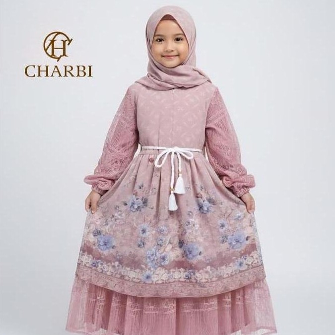 NEW INAYAH GAMIS CERUTY BABYDOLL MIX WITH CHANTILY ANAK ANAK ORI