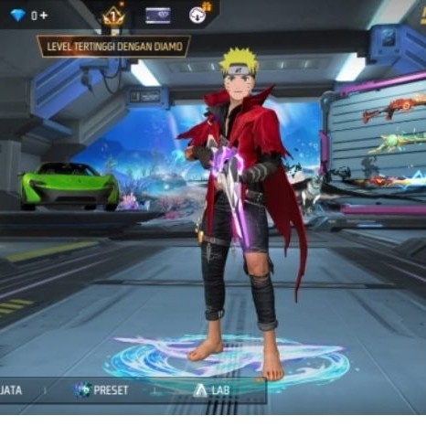 AKUN FF SPEK SG 2 RASA ADA SKIN NARUTO COWOK/CEWEK