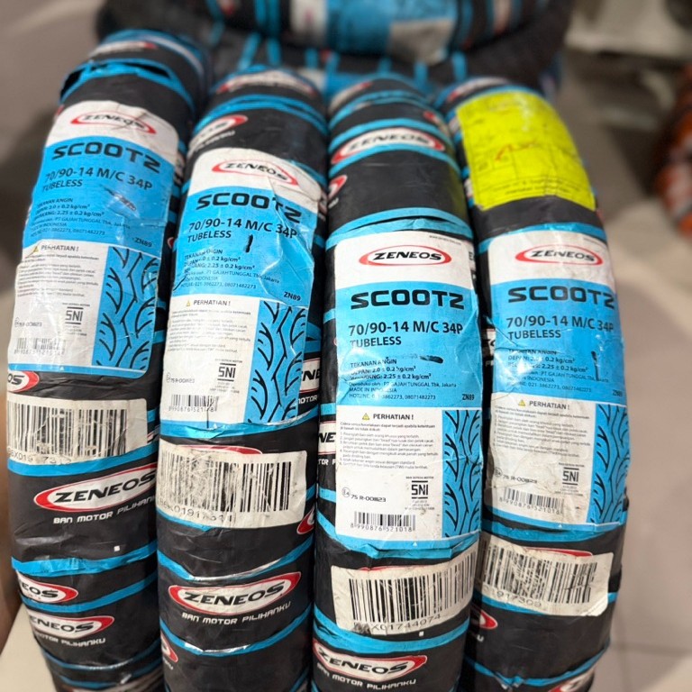 [OBRAL] BAN LUAR ZENEOS TUBELESS SCOOTZ UKURAN 70/90-14 ZENEOS BAN BARU STOK LAMA