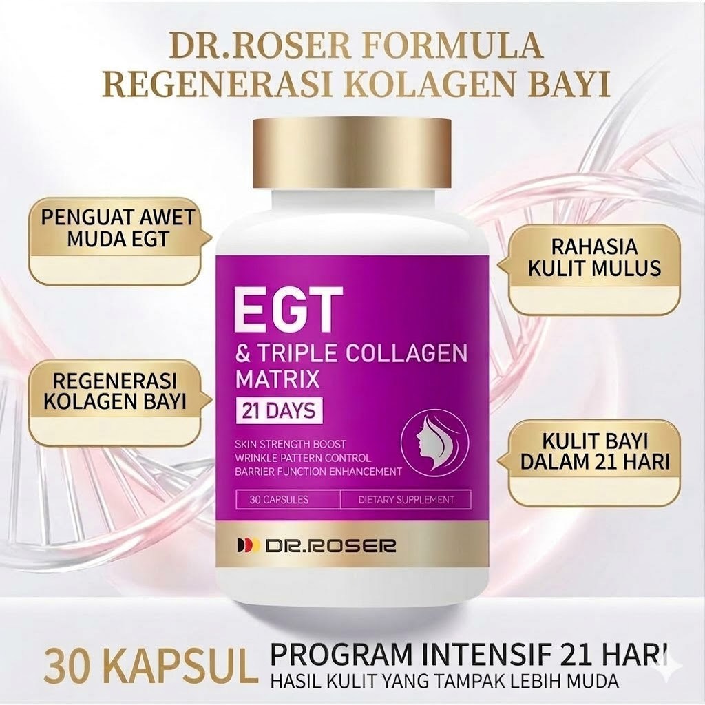 DR.ROSER RV6 Baby Glow Collagen -Antioksidan Kuat -menambah kolagen-30 kapsul dalam satu botol