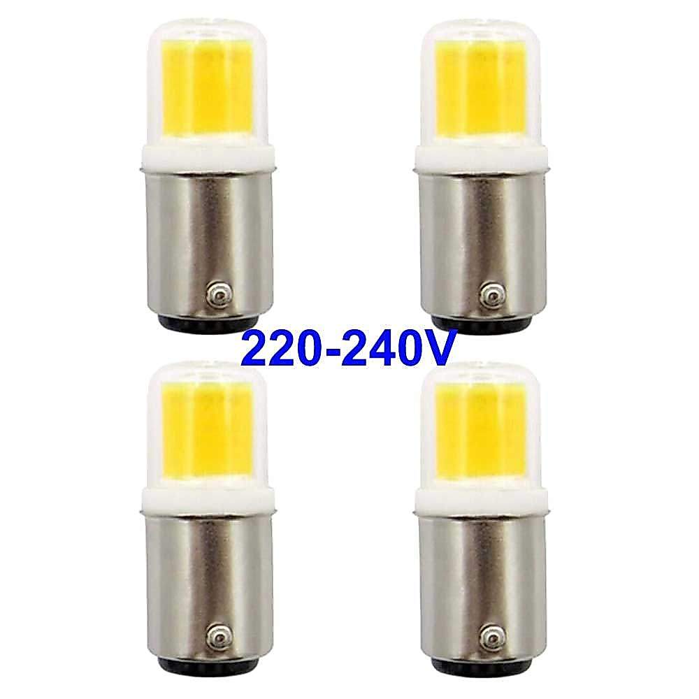 4x BA15D LED Bulb 5W 230V Dimmable BA15D Double Contact Bayonet Base T3/T4 BA15D LED Corn Bulb for