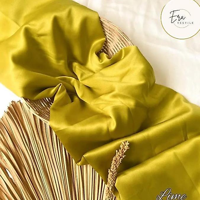 Giocare- Kain Satin Maxmara Lux Warna Emerald Blue / Green - Kain Maxmara Silk Luxury Tebal/ Kain Ma