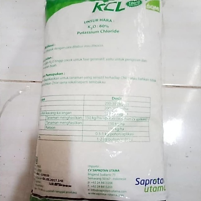 PUPUK KCL PAK TANI 5KG ORIGINAL