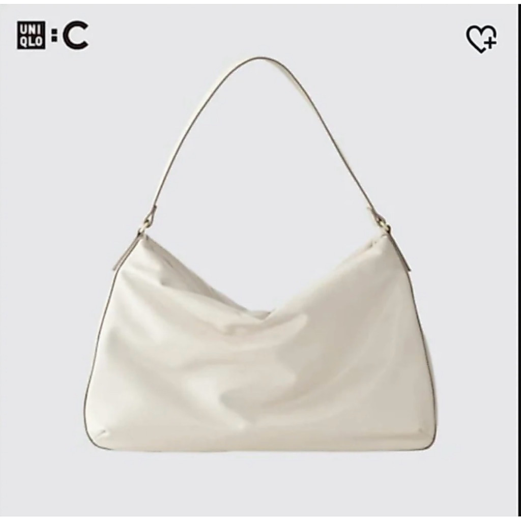 Uniqlo :C Leather Touch Puffy Bag "Off White"