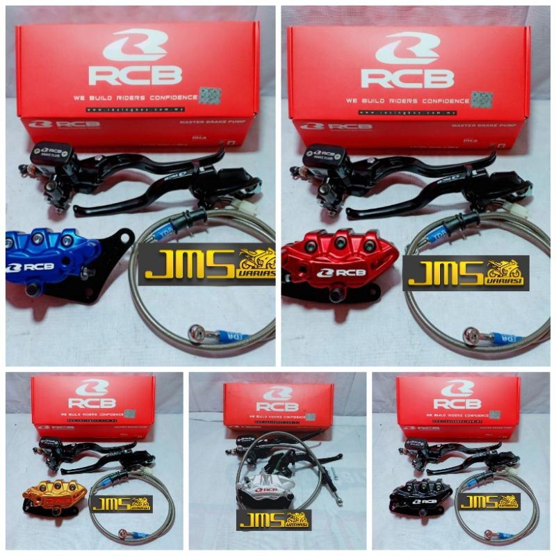 master rem kotak rcb plus handle kopling rcb plus kaliper rcb plus selang tdr 35 inch/90cm silver se