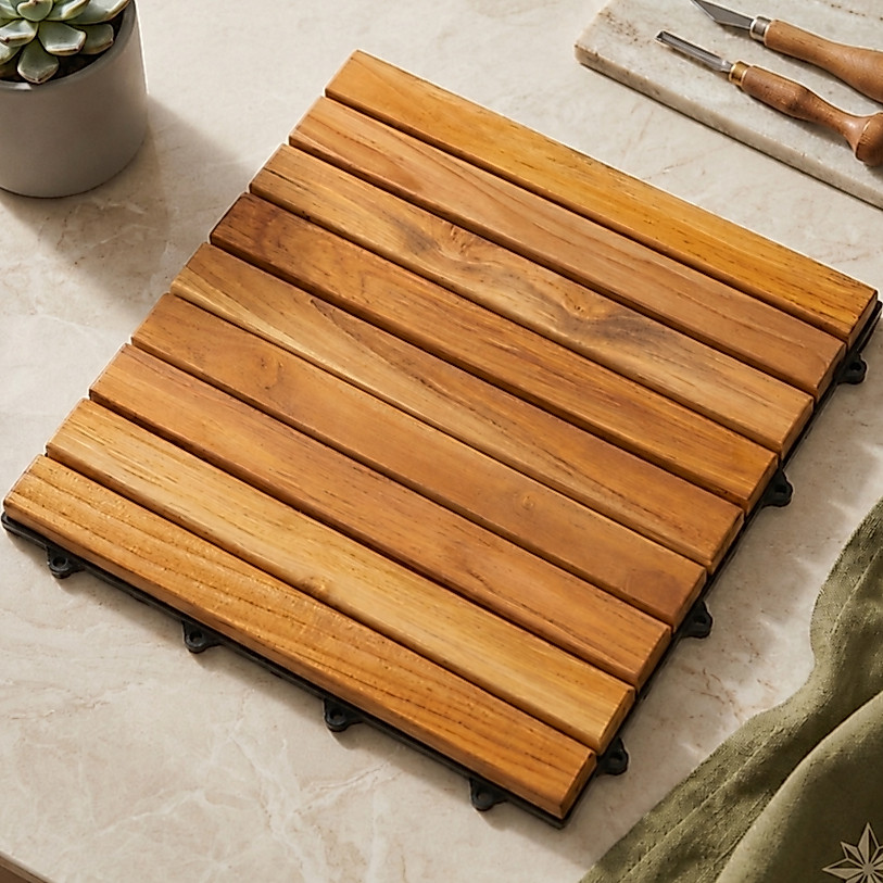 Lantai Kayu Jati / Teak tile / Flooring / Decking Tile kayu jati