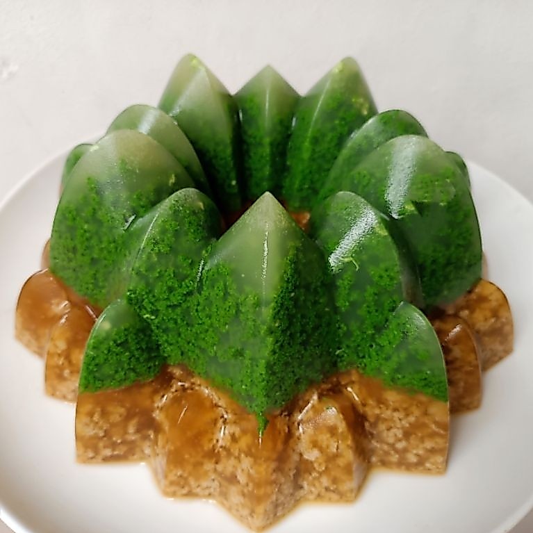 Puding lumut pandan gulmer