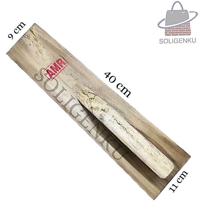 Raskam Kayu Amr Jati Purnis 40Cm Raskam Plester Polesan Tembok