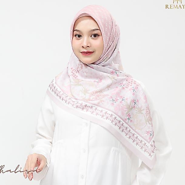 Remaya Khalisa Scarf Hijab Segiempat Voal Jilbab Motif Elegan Premium
