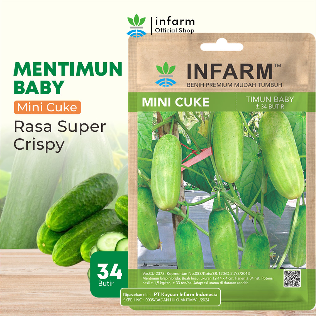 INFARM - Benih Mentimum Mini Cuke Mentimun Baby Benih Mentimun Super Bibit Timun Mini F1 Premium