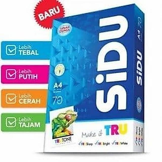 KERTAS HVS A4 SIDU 70GRAM ISI 500SHEET