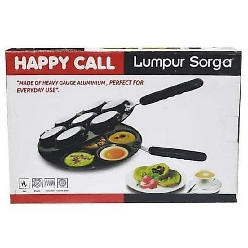 Happy Call Teflon Loyang Cetakan Kue Lumpur Sorga Double Pan 7 - 14 Lubang Datar Bolak Balik