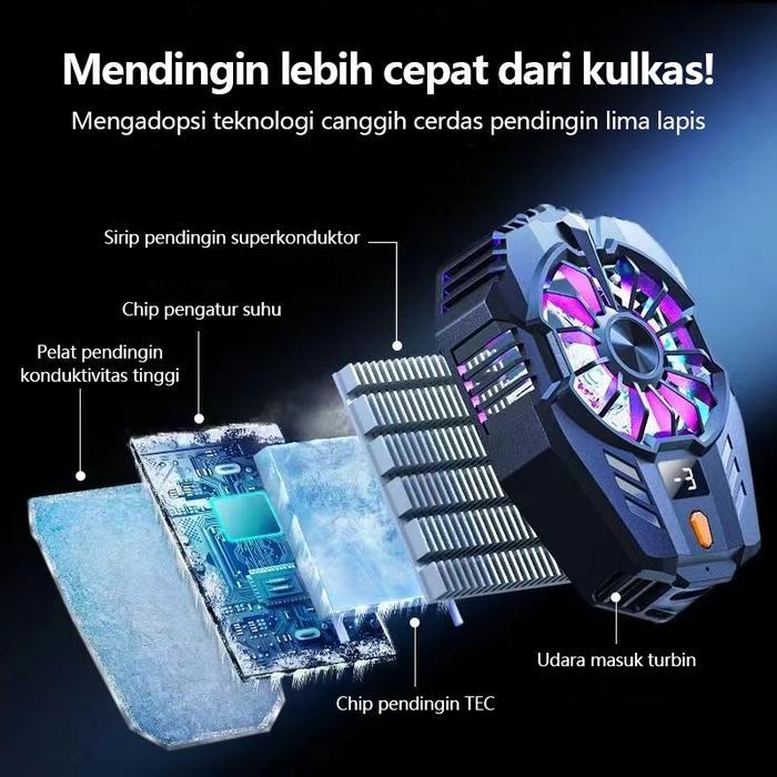 NETPAC Fan Cooler X20 Funcooler Radiator Adjust Gear Pendingin Hp Kipas Cooling Fan Gaming Angin - X