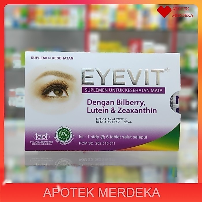 eyevit vitamin mata strip isi 6 tablet / obat mata eye vit