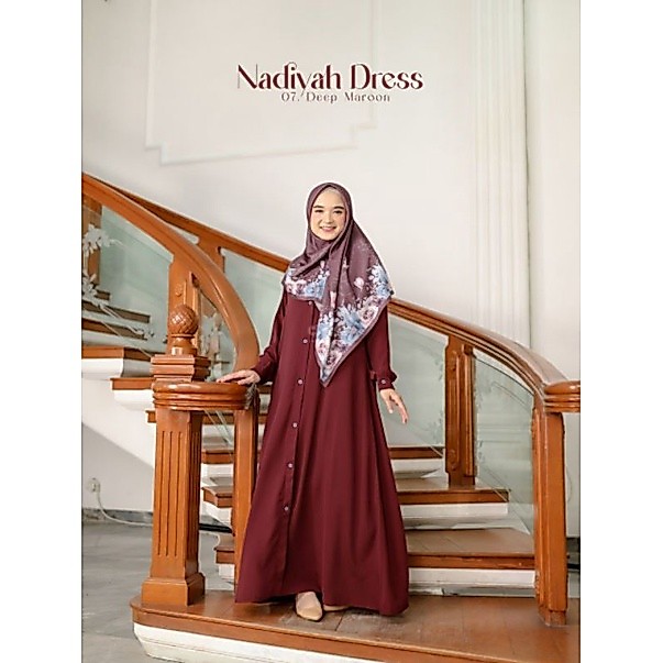 NADIYAH DRESS BY ATTIN HIJAB GAMIS ATTIN POLOS GAMIS ATTIN ORIGINAL