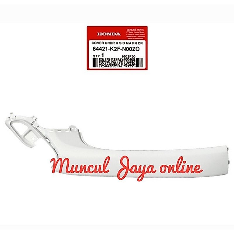 64421-K2F-N00ZQ Cover Dek Lantai Kanan Motor Honda New Scoopy eSP K2F Putih Doff