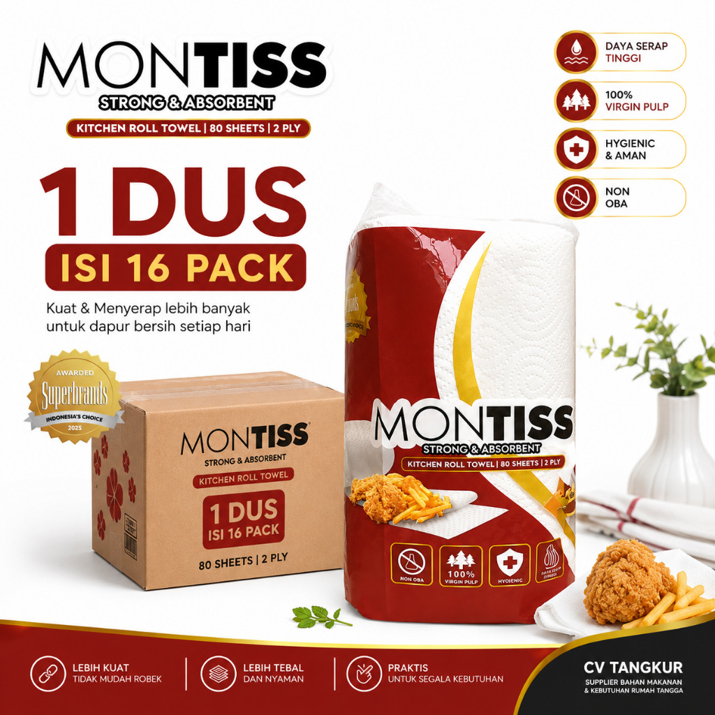 Terbaru [1 DUS] Paseo Tisu Dapur Kitchen Towel 3 Roll