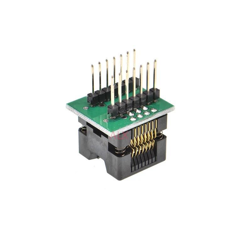 Soic14 Soic 14 Sop14 To Dip14 Programmer Adapter Socket Body Width 3.8mm 150mil Ic Socket Converter 