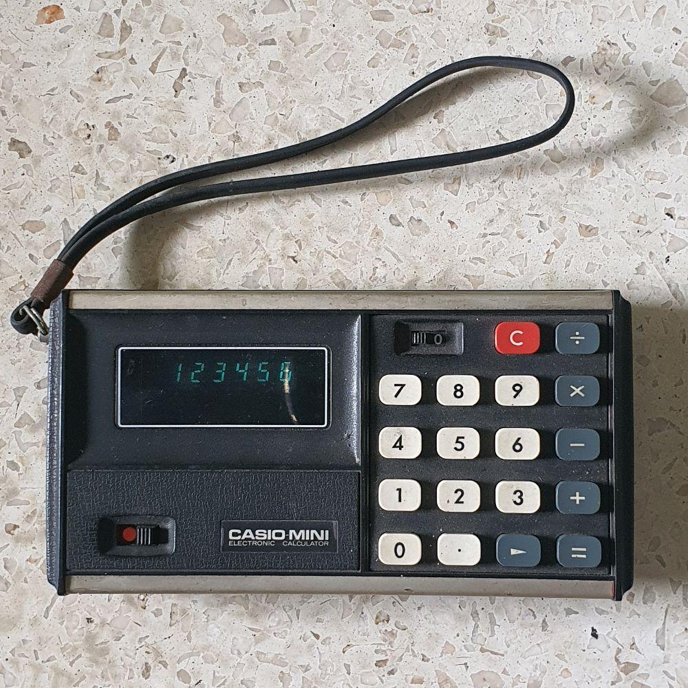 kalkulator casio mini calculator cm-02 made in japan bekas second lawas jadul vintage antik