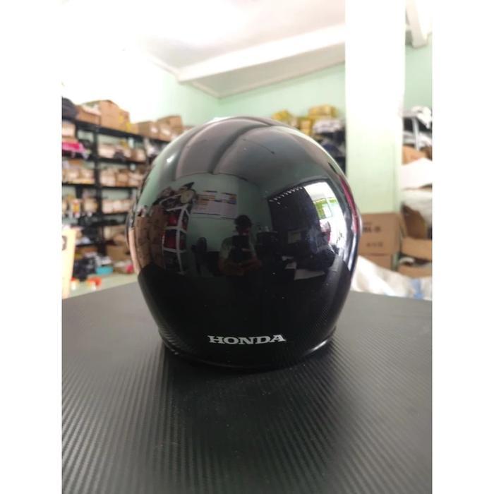 (SCOOPY PUTIH / HITAM) Helm Honda Original, Model Scoopy TANPA STIKER SCOOPY (POLOSAN) - Hitam Polos