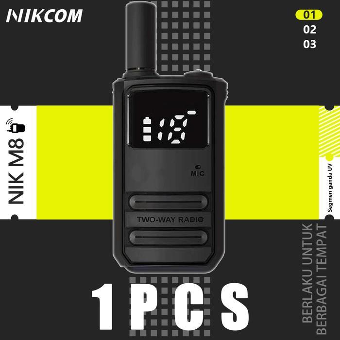 [LM] HT NIKCOM M8 Walkie Talkie HT Jarak Jauh 20km 12W 9800 mAh Handy Talkie 1 Unit HT Kualitas Jepa