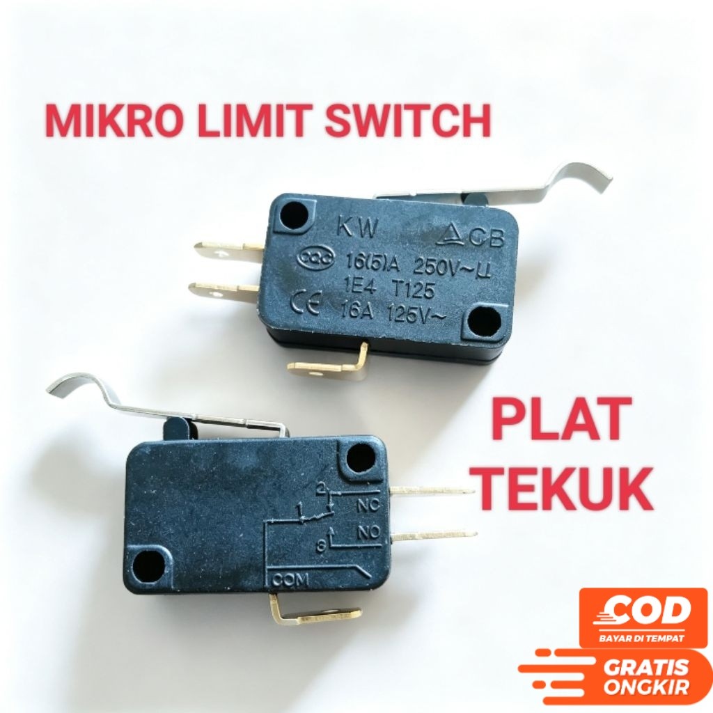 MIKROSWIT MICRO SWITCH PLAT TEKUK / LENGKUNG KUALITAS BAGUS