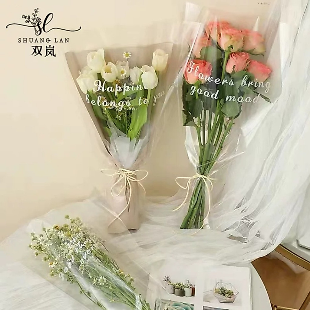 Kertas Wrap Buket OPP / PLASTIK BUNGA MAWAR 1 TANGKAI/WRAPPING PLASTIK SATUAN SINGLE BOUQUET / PLAST