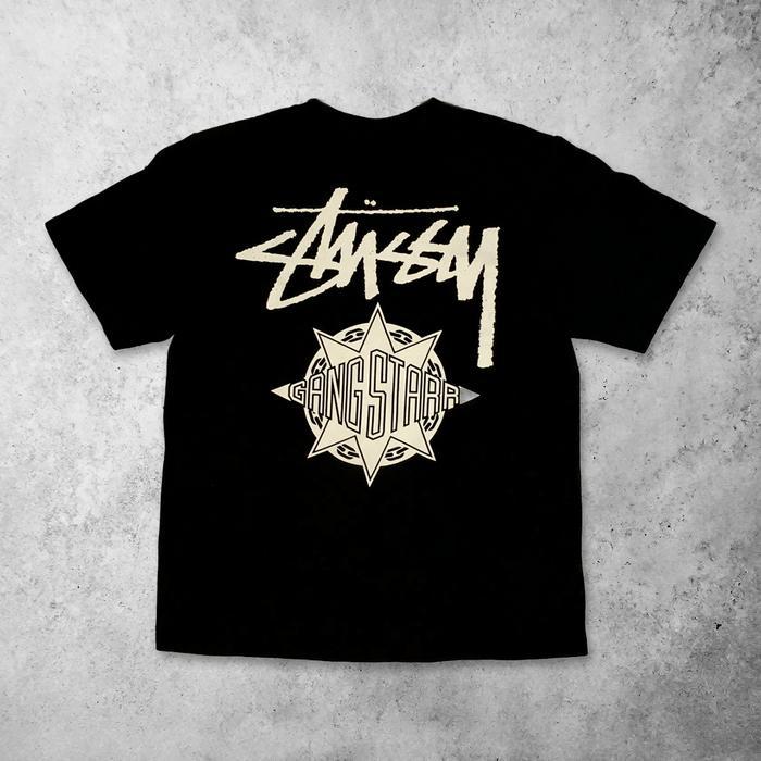 Stussy T-Shirt Original - Kaos Lengan Pendek Pria - Black Starboy - M