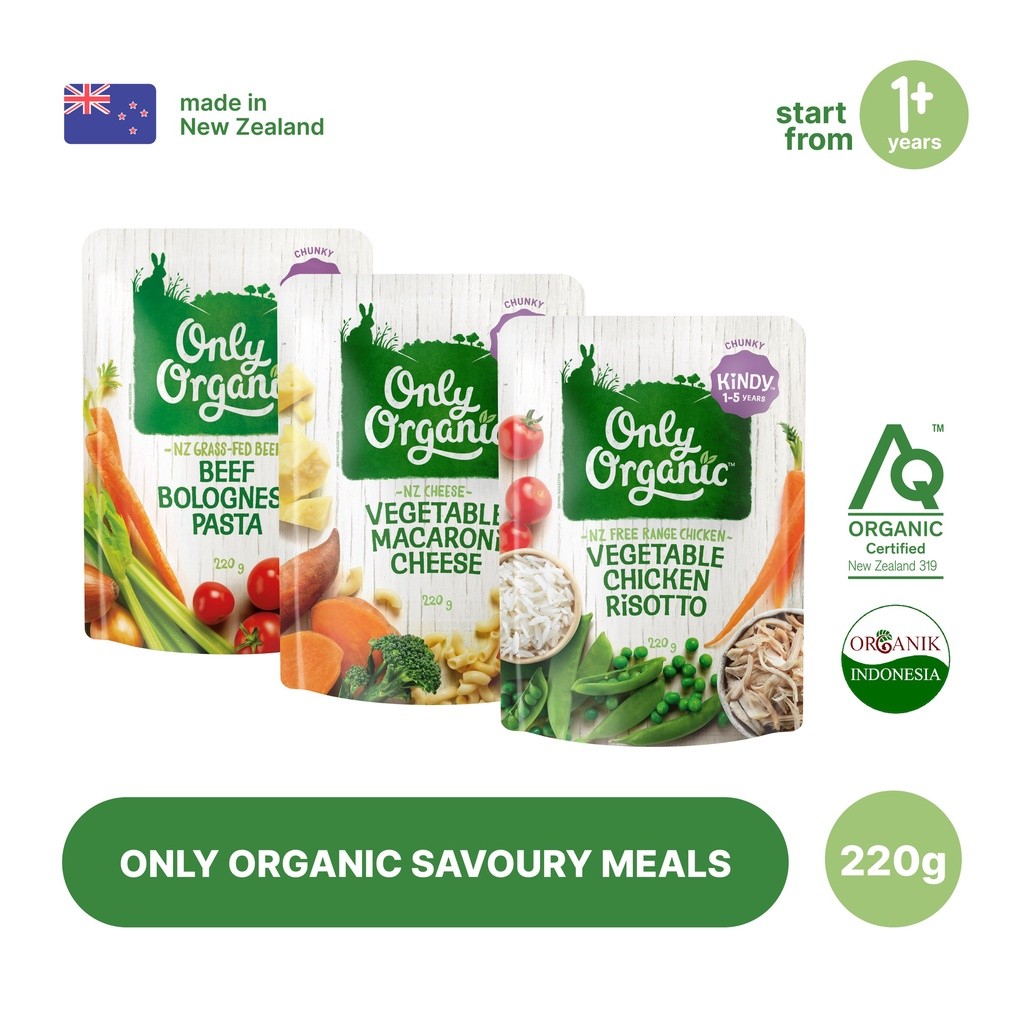 Only Organic Savoury Meal Kindy 1-5 years 220gr