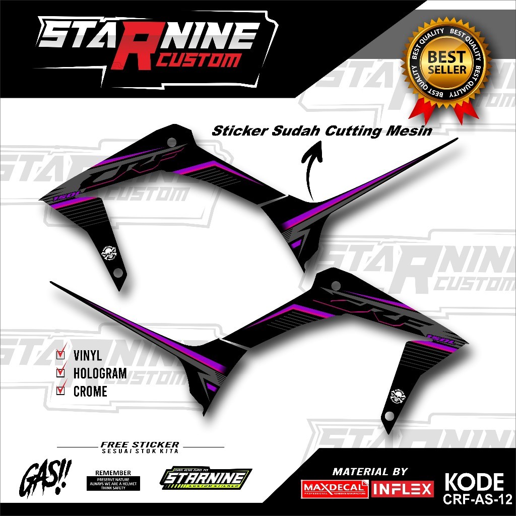 striping CRF minimalis stiker crf 150 L - RON DESIGN