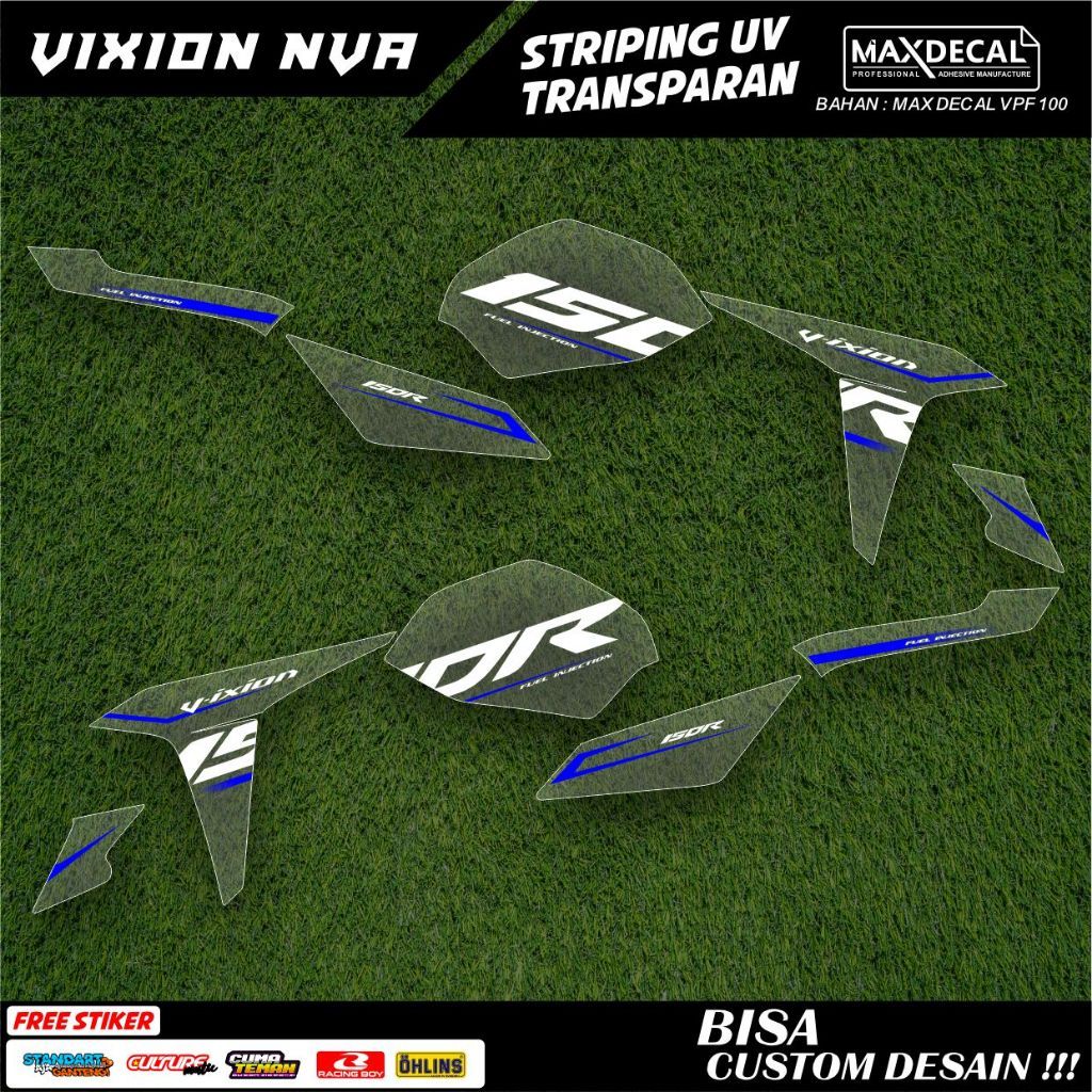 Striping Transparan Yamaha Vixion Old Stiker Setripping Motor Nvl Nva 155 Transparan Custome Decal