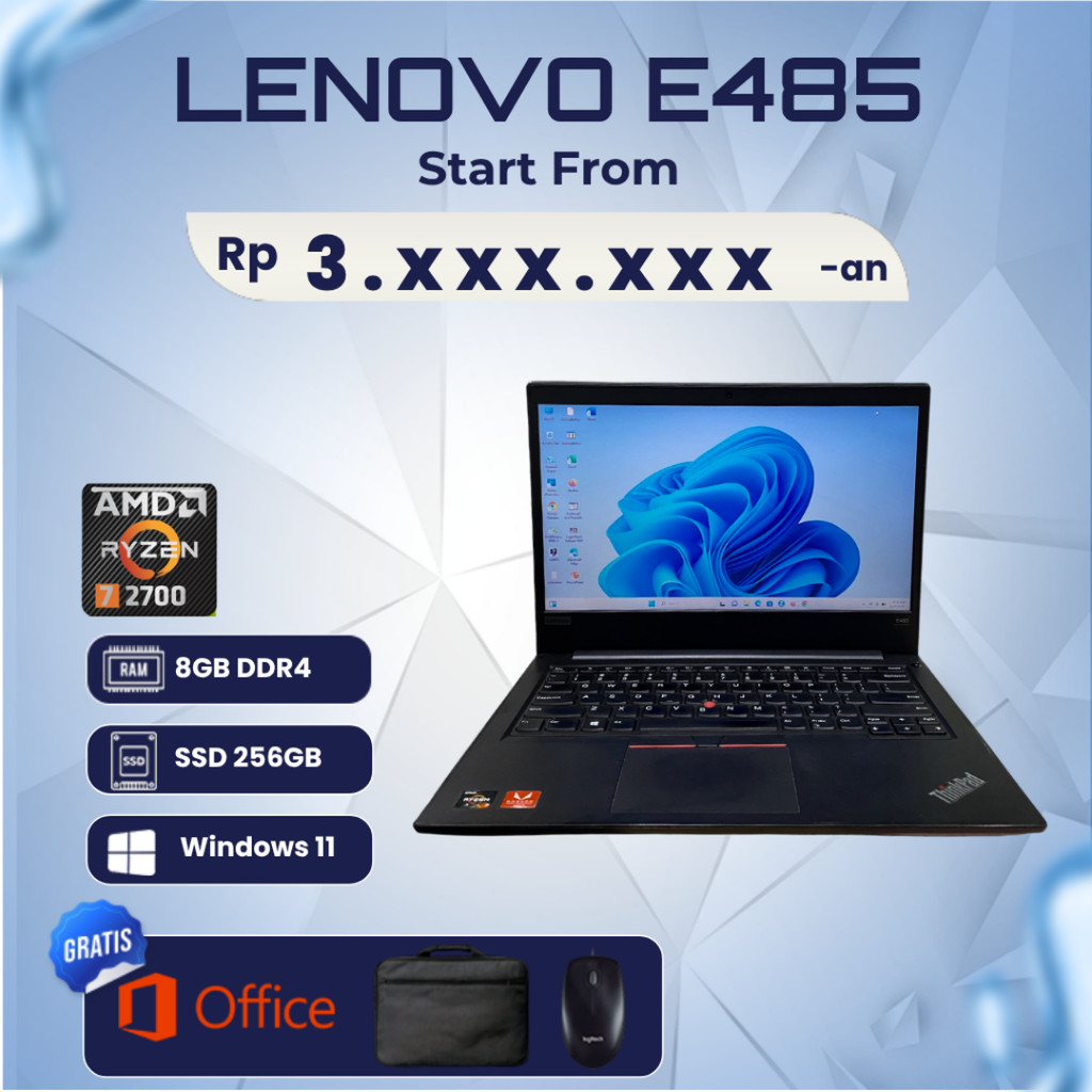 LENOVO E485 RYZEN 7 2700 // 8/256GB