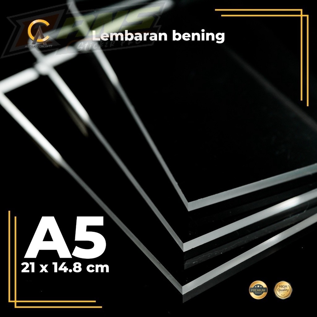 Lembaran Akrilik Bening A5 / A6