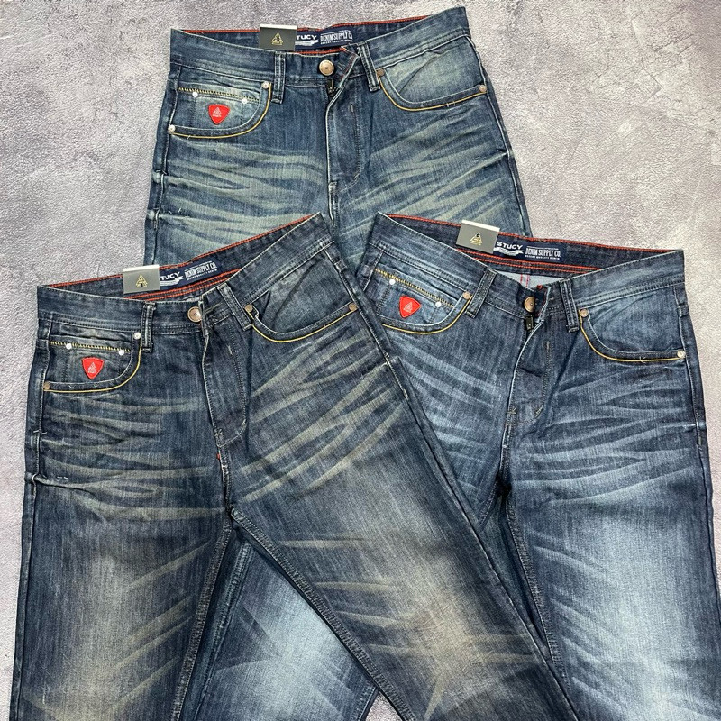 STUCY Fading spray jeans Regullerfit SELVEDGE ACCENT || celana jeans cowok premium