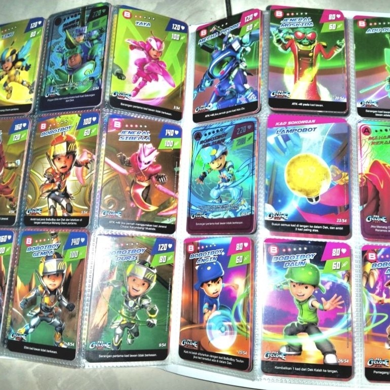 Album kartu permainan Boboiboy galaxy card yang full set