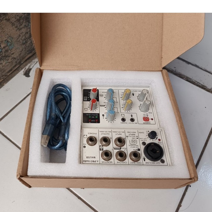 mini USB audio mixer 4-channel generik
