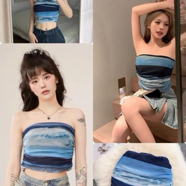 Kemben Cup Bra Top Style Korean - Tanktop Cup Bra Tanpa Tali - Atasan Crop Top (T380)