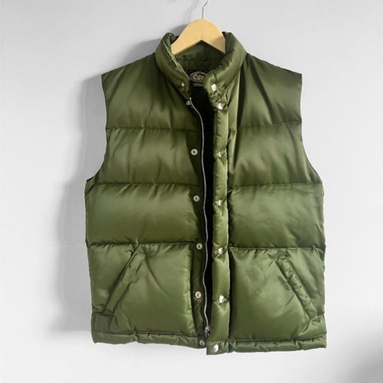 Joe McCoy MJ17166 Nylon Down Vest Olive Original