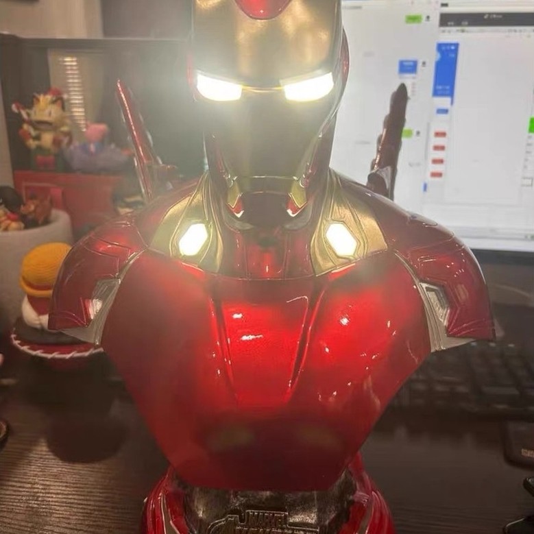 38cm/40cm Luminous Mk50 Iron Man Bust Resin Model Avengers League Chest Statue Sculpture Iron Man Fi