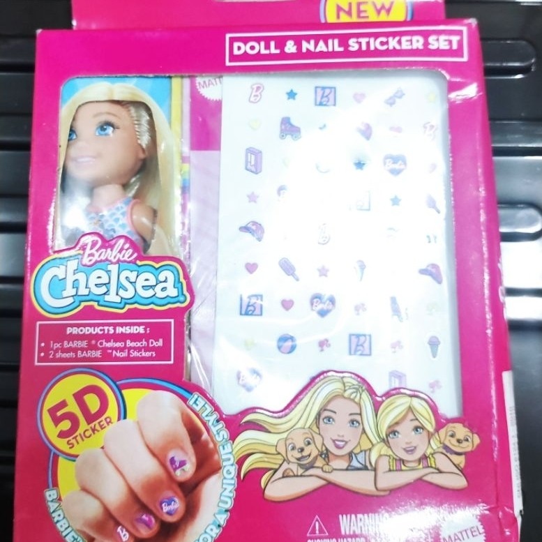 Barbie Chelsea Doll & Nail Sticker Set || Barbie Jet Tag || Barbie Fashionista Charms & Bracelets