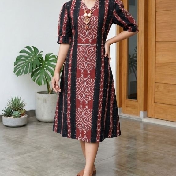 dres tenun ori model A terbaru