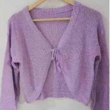 Tahan Lama Bolero Tali Rajut Crop / Joly Sweater Tali Depan Rajut Wanita / Rajut Tali Depan