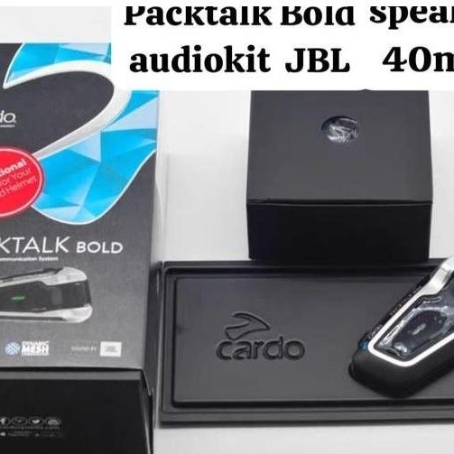 TERLARIS INTERCOM HELM MOTOR CARDO PACKTALK BOLD FULLSET AUDIO KIT JB L SPEAKER 40MM PACKING LOOSE