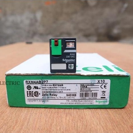 RELAY RXM SCHNEIDER 230VAC RXM4AB2P7 BARU