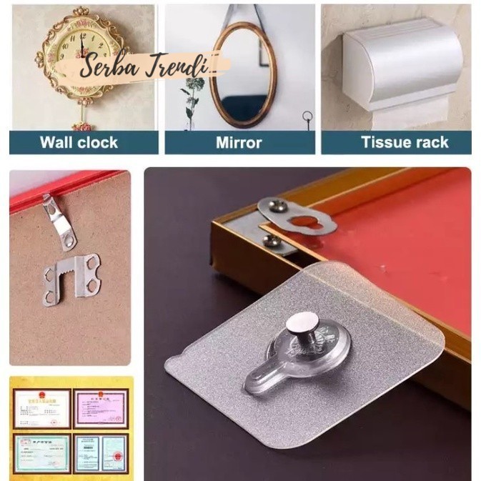 Gantungan Dinding Paku Tempel Tempelan Hook Paku Hanger Tembok