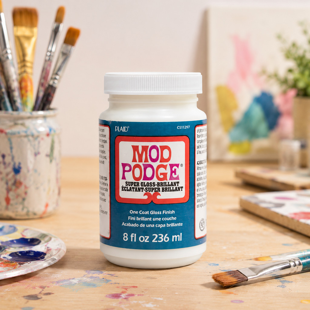 Mod Podge Super Gloss 8oz | Finishing Glossy Resin-Like untuk DIY & Kerajinan