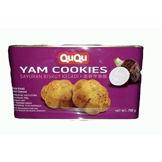 Biskuit QuQu Yam Cookies Green Pea Cookies Peanut Cookies all varian 700g Ququ - yam