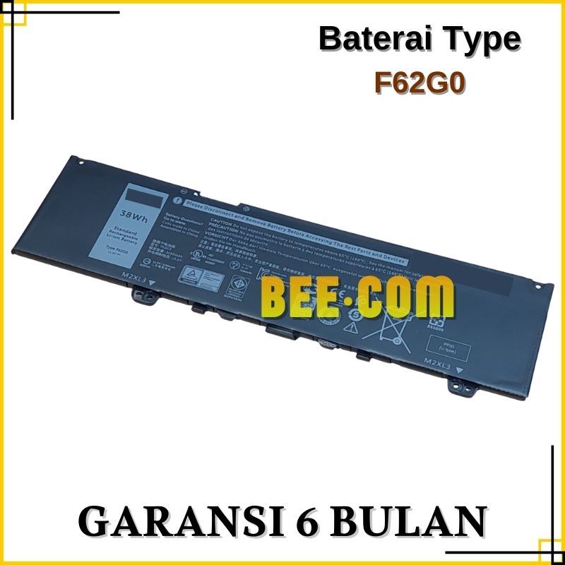 Baterai Laptop F62G0 For 13 7000 7380 7370 7386 7373 5370 Series F62G0 -BEE