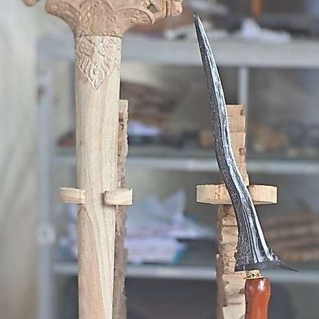 keris jangkung alusan patrem 28cm warangka mewah ukir naga bkn sepuh