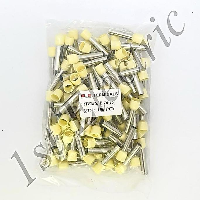 Skun Kabel Ferules Ferulles 16Mm 16 Mm E1625 E16-25 E-1625 E-16-25 E 1625 E 16-25